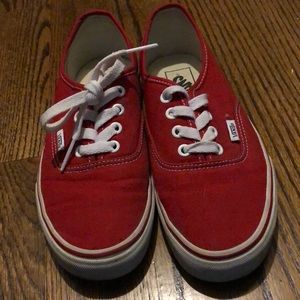 Red vans sneakers